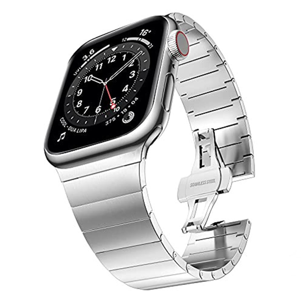 JLT For Apple Watch Series 9 8 7 41mm 6 5 4 SE (2023) SE (2022) SE 40mm 3 2 1 38mm Replacement Watch Strap Stainless Steel Buckle Design Watch Band JLT For Apple Watch Series 9 8 7 41mm 6 5 4 SE (2023) SE (2022) SE 40mm 3 2 1 38mm Replacement Watch Strap Stainless Steel Buckle Design Watch Band